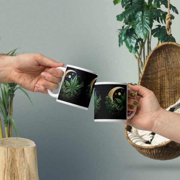 White glossy mug