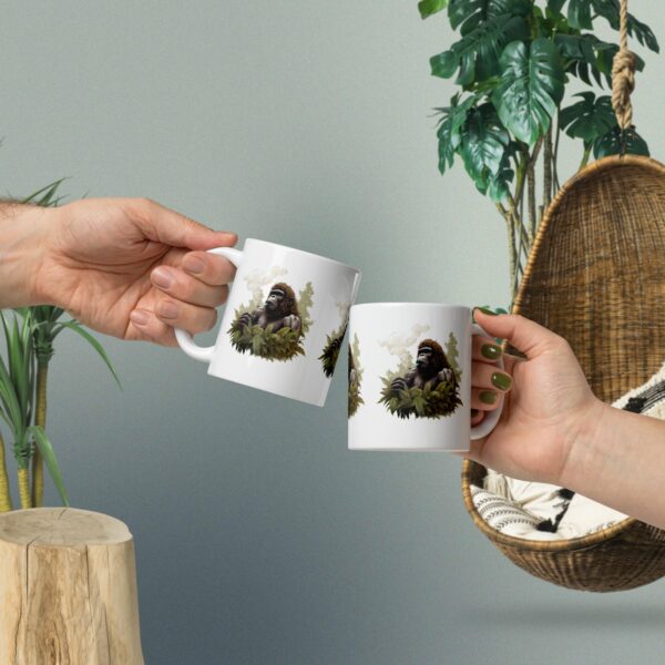 White glossy mug