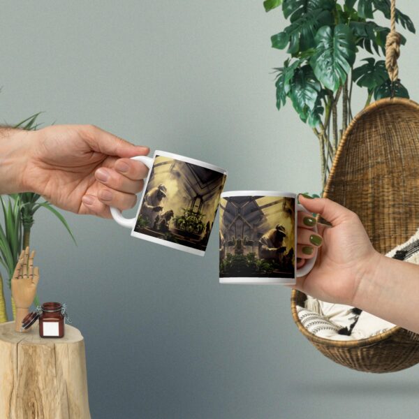 White glossy mug