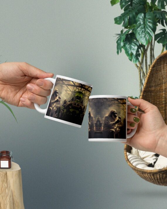 White glossy mug