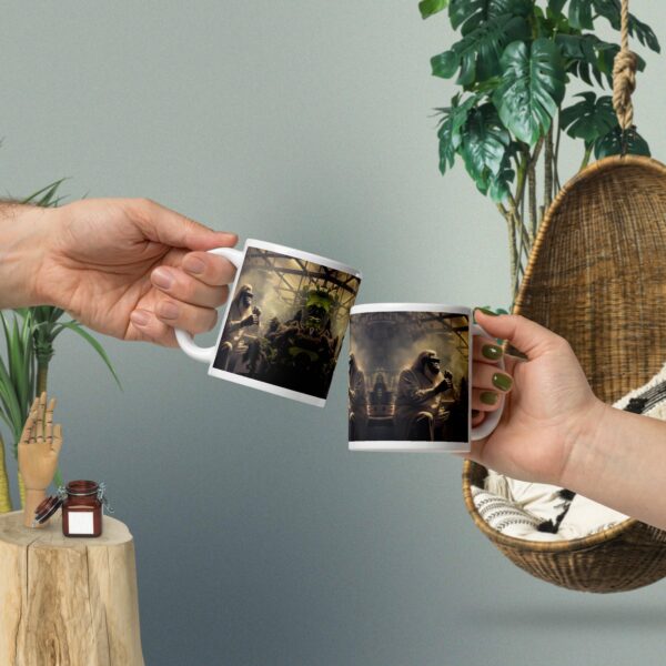 White glossy mug