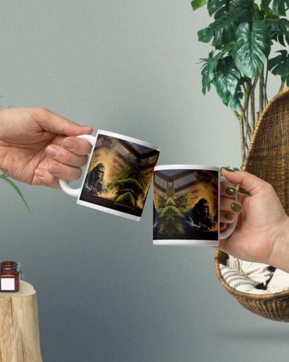 White glossy mug
