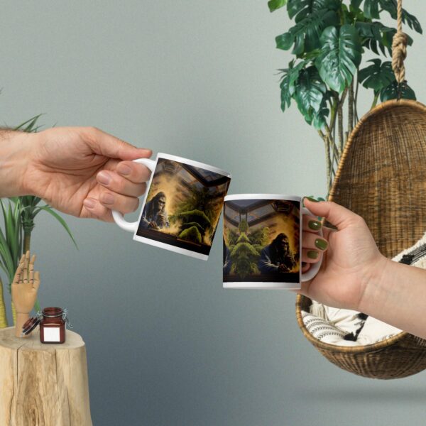 White glossy mug
