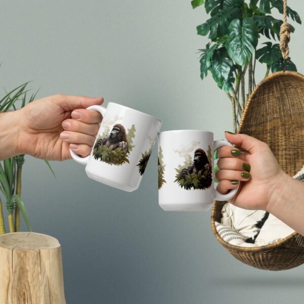 White glossy mug
