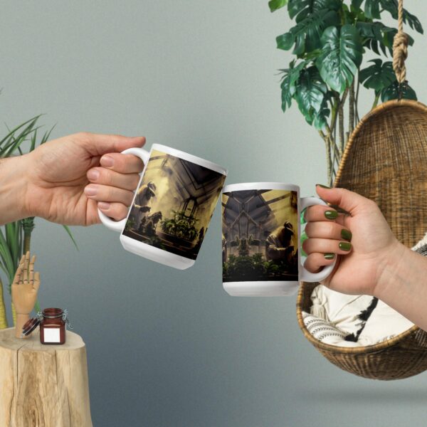 White glossy mug