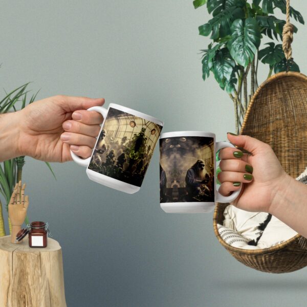 White glossy mug