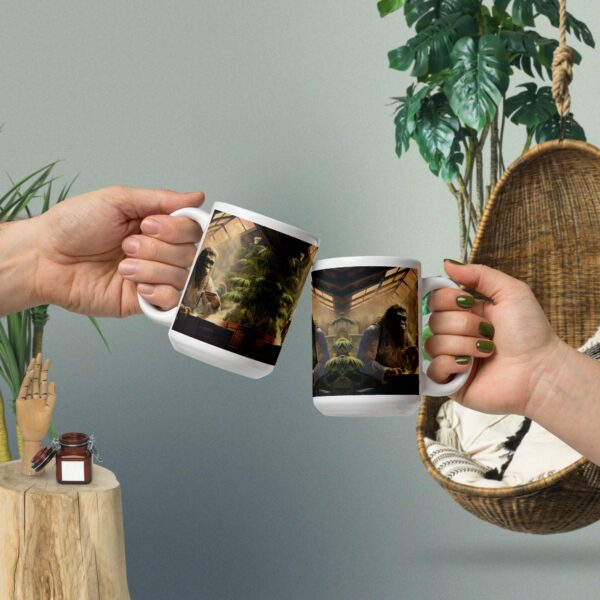 White glossy mug