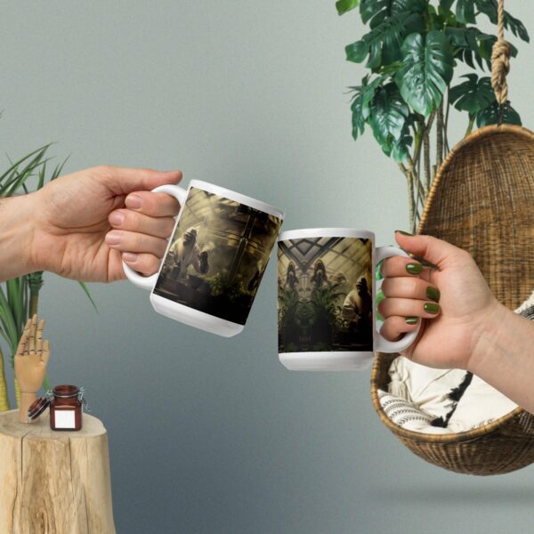 White glossy mug