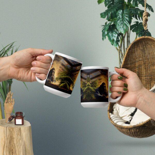 White glossy mug
