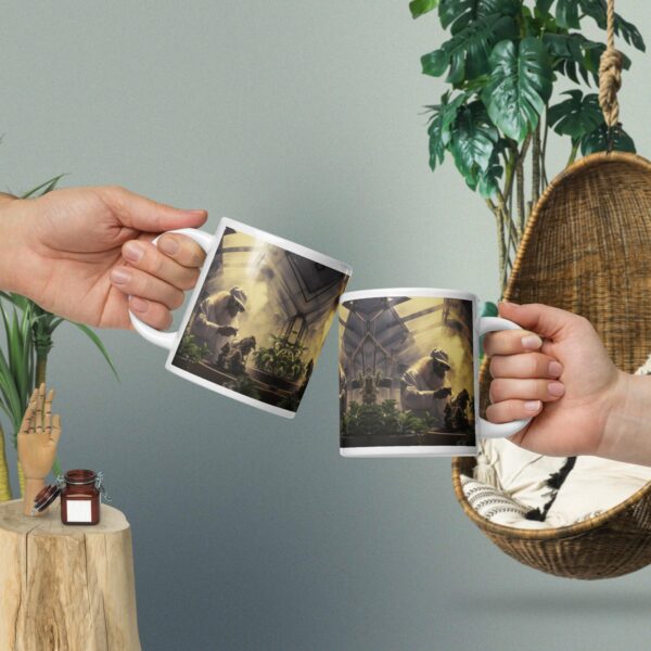 White glossy mug