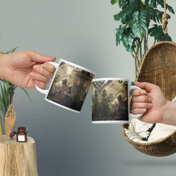 White glossy mug