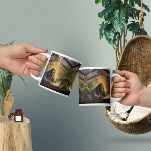 White glossy mug